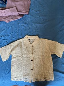 Beige Embroidery Top