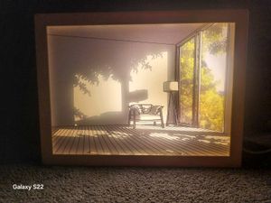 Tranquil Living Room Shadow Box