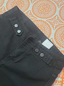 Women Black Denim Shorts