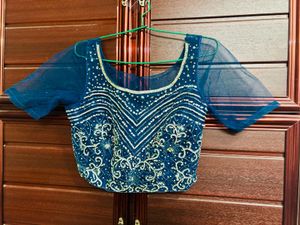 Blue Embellished Lehenga Choli