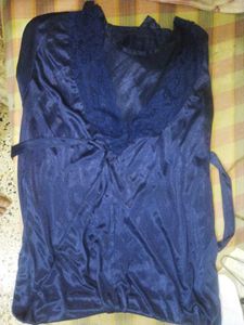 Vintage Navy Blue Nightgown