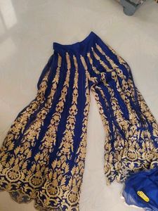 Blue &amp; Gold plazo set