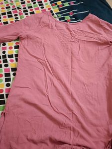 Embroidered Pink Kurta