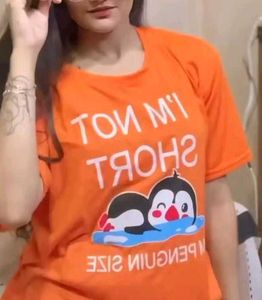 Orange Penguin Graphic Tee