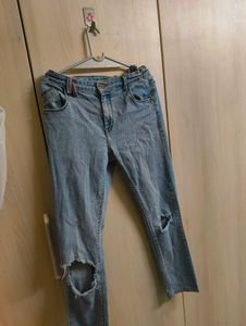 Ripped Light Wash Jeans