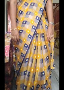 Elegant Checked Saree