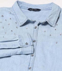 Light Wash Denim Button-Up 👔