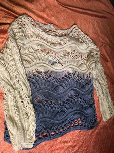 Vintage Crochet Fringe Vest