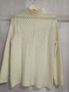 Cozy Cream Cable-Knit Sweater