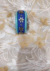 Blue Combination Silk Thread Bangles