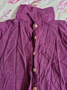 Purple Button-Down Shirt