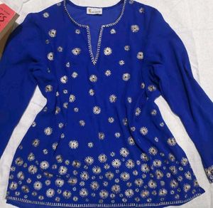 Blue Embroidered Kurti 🧿💙💙