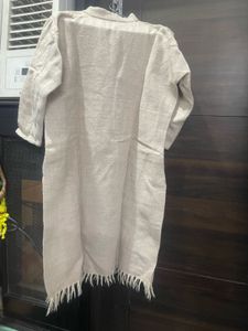 Elegant woollen Kurta with patch embroidery