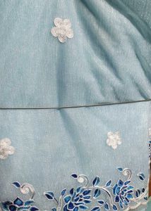 Elegant Blue Floral Saree