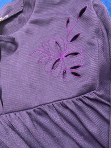 Vintage Maxi Dress With A Mixed Shade Of Purple