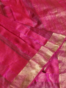 Pink Pure Kanchipuram Silk Saree
