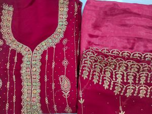 Maroon Embroidered Salwar Kameez