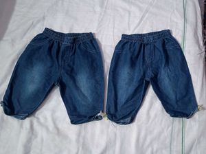 Kids Denim Capri Pants - Size Unknown