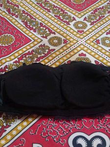 Lace Strapless Black Bra