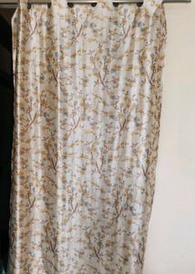 Soft Silky Floral Print Door Curtain 7*4 Size