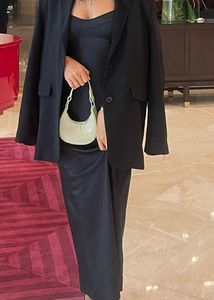 H&M Black Satin Dress