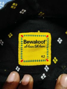 Bewakoof Men Black Printed Kurta