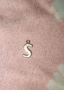 Pure Silver &#39;S&#39; Initial Charm