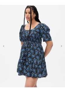 GAP Floral Print Fit And Flare Dress
