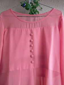 Gerua Salmon Pink Pant Kameez Suit