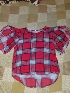 Red Plaid Crop Top