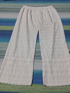 A White Chikankari Pallazo