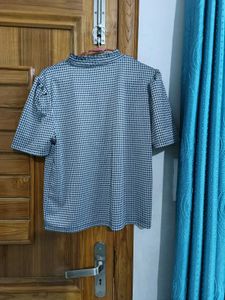 Black Checked Top