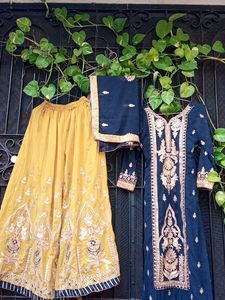 Heavy Shara Suit with Golden Embrodery