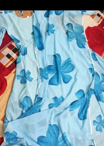 New/Unused Floral Printed Gown With Dupatta