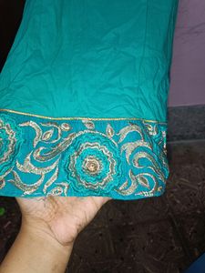 Pure Cotton Embroidery Work Anarkali Kurti &amp; Pant