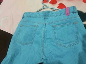 Heart Print Denim Jeans