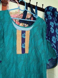 Teal &amp; Blue Salwar Kameez Set