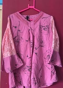 Rose Pink Blouse Top