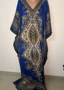 Vintage Blue Patterned Kaftan