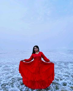 Magenta Rayon Gown