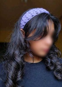 Crochet Lace Headband - Lilac