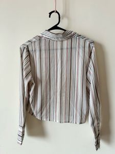 Striped Button-Down Top