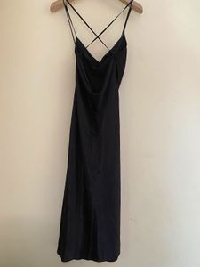 ✨ H&M Black Satin Slip Dress ✨