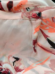 Harpa Peach Floral Sheer Top(Women)