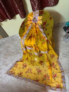 Haldi  Beautiful Half Saree