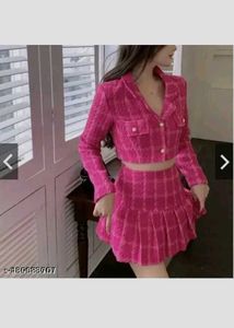 Pink Checked Co-ord Set