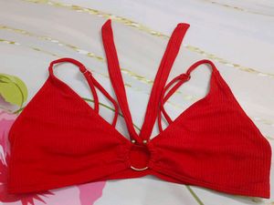 (200)Red Bikini Top