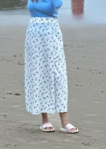 BerryLush-Chic Blue A-Line Skirt