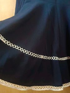 Navy Blue Fit &amp; Flare Dress