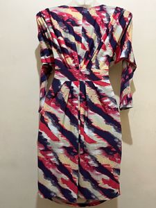 Chromatic Abstract Print Dress